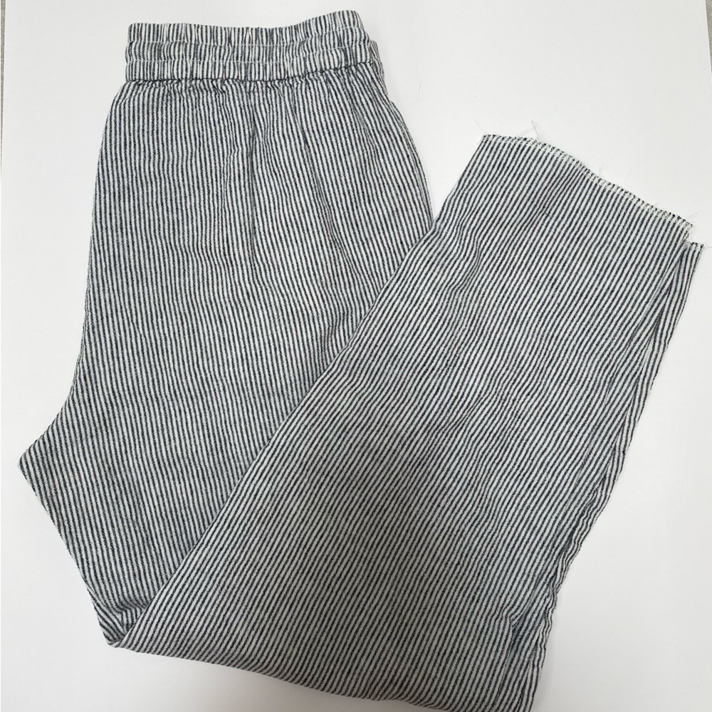 J. Crew grey and white stripped dress pants